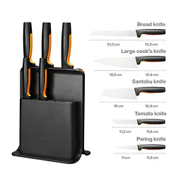 Набір кухонних ножів з пластиковим блоком Fiskars Functional Form ™ 5 шт 1057554 - мініатюра 14