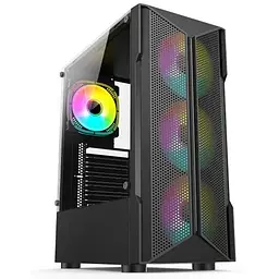 Корпус GTL Gaming "Trinity", чорний, без БЖ, Mid Tower, ATX / Micro ATX / Mini ITX, 1xUSB 3.0 / 2xUSB 2.0, макс. CPU - 150 мм /