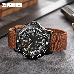 Чоловічий наручний годинник Skmei 9281 Коричневий - мініатюра 4
