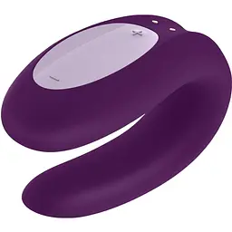 Вібратор для пари Satisfyer Double Joy Partner 9.1 см фіолетовий