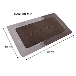Вологопоглинаючий килимок Sticker Wall 380х580х3мм Жити просто D SW-00001572 - мініатюра 3