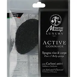 Губка для обличчя та тіла Martini Spa Active Charcoal Face&Body (4971P00)