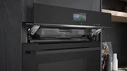Siemens Духова шафа електрична компактна, 47л, A+, дисплей, конвекція, чорний - мініатюра 4