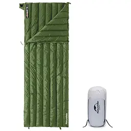 Спальний мішок з натуральним пухом Naturehike CWM295 CNK2300SD013, зелений