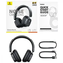 Бездротові навушники Baseus Bowie 30 Max Noise-Cancellation A00075500113-00 Black - мініатюра 7