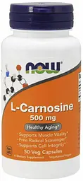 Карнозин Now Foods L-Carnosine 500 мг 50 вегетаріанських капсул