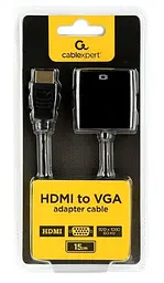 Перехідник Cablexpert HDMI - VGA 0.15м Black (A-HDMI-VGA-04) - мініатюра 3