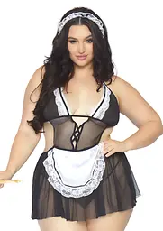 Костюм покоївки Leg Avenue Fantasy French Maid XL/XXL, сукня, трусики, пов’язка - мініатюра 1