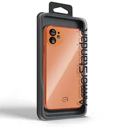 Чехол-накладка для Apple iPhone 11, Replica MagSafe, оранжевый, противоударный защитный чехол с магнитным кольцом MagSafe, защита всего корпуса, TPU+PC, зеркальный, выступающий бортик вокруг экрана, ArmorStandart (ARM76170) - мініатюра 5