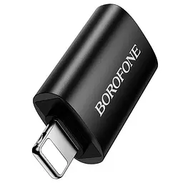 Перехідник Borofone BV26 Lightning Male to USB Female USB2.0 Black - мініатюра 3
