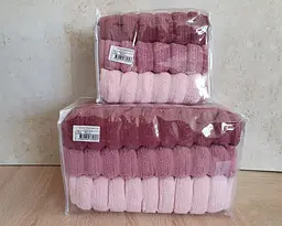 Набір турецьких махрових рушників Cestepe MicroCotton Premium 3 штуки 50x90 + 3 штуки 70х140 Ezgi 5 щільність 600 г/м2 - мініатюра 6