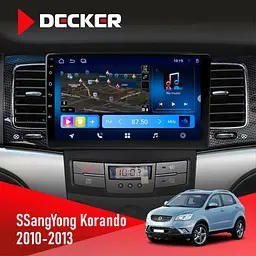 Штатна магнітола SsangYong Korando, Actyon 2010-2013 Decker D9-008 8x128 DSP 4G Decker (НФ-00003829)