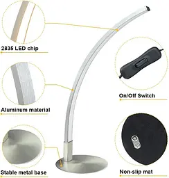 Настільна лампа Eye Care Depuley 6W Arc Type LED 3000K Теплий білий - мініатюра 2