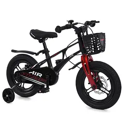 Велосипед дитячий PROF1 AIR PRO 16д. MB 161059 black SKD75.рама,обод,перед/зад.диск.кошик.чорний