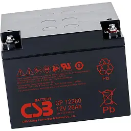 Акумулятор CSB AGM 12V (12V/26Ah/312Wh) (GP12260) [109735] - мініатюра 4