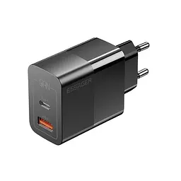 Мережевий зарядний пристрій Essager Pinchen 33W USB A + TYPE C Чорний (ECTAC-PCB01-P) - мініатюра 2