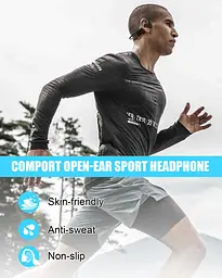 Кісткові навушники для плавання та спорту ESON K12 з 32 ГБ з MP3-плеєром та Bluetooth 5.3 чорно-жовтий - мініатюра 2