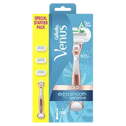Жіноча бритва Gillette Venus Extra Smooth Sensitive Rosegold з 3 змінними касетами - мініатюра 3