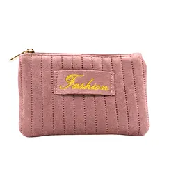 Косметичка жіноча плюшева Beauty Luxury 16 см×10,5 см WB-4010, Рожева
