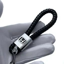 Стильний шкіряний брелок з логотипом Honda - мініатюра 2