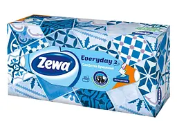 Серветки паперові ZEWA для обличчя Everyday, 2 шари, 100шт
