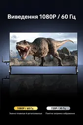 Бездротовий HDMI Vention 1 передавач і 1 приймач 1080p 60 Гц до 200 м на відкритій місцевості потрібне живлення модулів через USB-C кнопка паузи та відновлення трансляції дублювання екрана розширення екрана за підтримки комп’ютером із заводським спарюванням сіро-чорний (ADPH0-1) - мініатюра 8