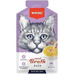 Вологий корм для котів Wanpy Meat Broths Duck суп-бульйон із качкою 50 г
