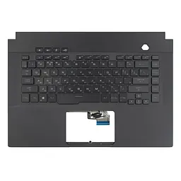 Верхня кришка для Asus ROG GU502GV GX502GV, RU/UA, (Чорний, топкейс+клавіатура, 20pin підсвічування, Оригінал)