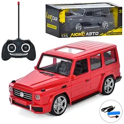 Джип M 4923 (12шт) р/к, акум, 1:14, 28см, гумові колеса, USBзарядне, 2 кольори,кор,35,5-14-17см