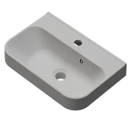 Раковина матова підвісна Amidicon Comfort 45 450x300 з литого каменю COMFORT_45_MAT, Білий матовий - мініатюра 2