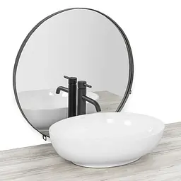 Умивальник Rea Carola Slim 39x51,5 білий (REA-U8198) - мініатюра 4