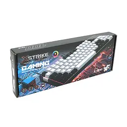 Механічна клавіатура USB XStrike XS-1030, довжина кабелю 150см, RGB підсвічування, Eng/Укр/Рус, 395х150х45 мм, Black/White, 100к, Q20 - мініатюра 2