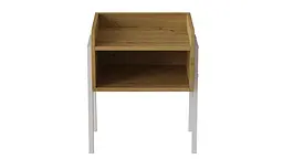 Тумба модульна Ferrum-decor Джузі 540x450x320 метал Білий ДСП Дуб Артізан 16 мм (FRD-102980)