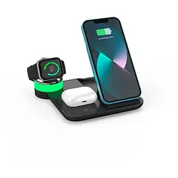Зарядка Qi 4in1 wireless charger RGB X499 |Phone/Watch/Earphones, 15W Max|