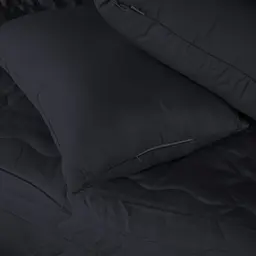 Літній постільний комплект MirSon Line Satin Light Pro Black Eco-Soft King Size (2200010973044) - мініатюра 2