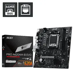 Материнська плата MSI PRO A620AM-B EVO (PRO A620AM-B EVO) (Socket AM5, AMD A620A, Micro-ATX) - мініатюра 5