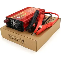 Інвертор напруги Demuda 1000W 12/220V з апроксимованою синусоїдою, 1 універсальна розетка, клемні дроти, Q10 - мініатюра 2