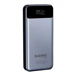 Батарея універсальна Sigma X-power SI30A7QLX 30000mAh, PD/130W, LED, cable 100w, silver (4827798479117) - мініатюра 3