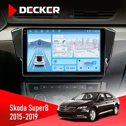 Штатна магнітола Skoda SuperB 2015-2019 Decker D10-010 6x128, DSP, 4G, 2K Decker (НФ-00009360)