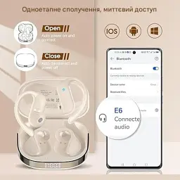Бездротові навушники Dusonlap E6 Black - мініатюра 3