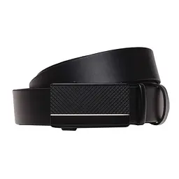 Автоматичний чоловічий пасок з пряжкою115-125×3.5 / ремінь на штани Borsa Leather, чорний 115-125 см