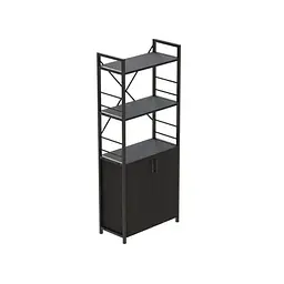 Етажерка 3/60 Серії Конект з тумбою 144x60x28 Чорний ДСП Сосна Кембра FRD-104444