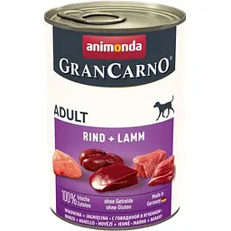 Вологий корм Animonda GranCarno для дорослих собак з яловичиною та ягням 400 г