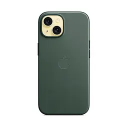 Чехол для Apple iPhone 15 Plus, FineWoven Case with MagSafe, зеленый, защитная накладка из материала FineWoven, противоударный, для iPhone, защита всего корпуса, поддержка беспроводной зарядки и MagSafe, (ARM71978) - мініатюра 5