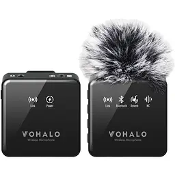 Бездротовий мікрофон Lavalier для iPhone, Android та ПК, міні-мікрофон Bluetooth з клапаном та затискачем для шумоподавлення