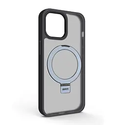 Чехол для Apple iPhone 15, Unit Stand, черный, MagSafe, противоударный защитный чехол-панель с подставкой, поддержкой магнитных держателей и беспроводной зарядки, защита всего корпуса, силикон + поликарбонат, ArmorStandart (ARM70568)