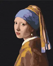 Картина за номерами на підрамнику Brushme Дівчина з перловою сережкою