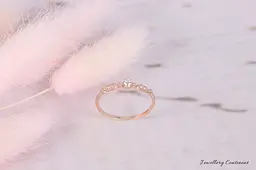Каблучка з червоного золота з фіанітами 16 K-0288 - мініатюра 5