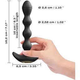 Анальний вібратор-буси Dorcel Flexi Balls гнучкий стовбур пульт ДУ - мініатюра 6