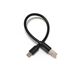 Кабель Power Bank USB2.0 AM-micro USB BM, 2.4А, 20см, черный